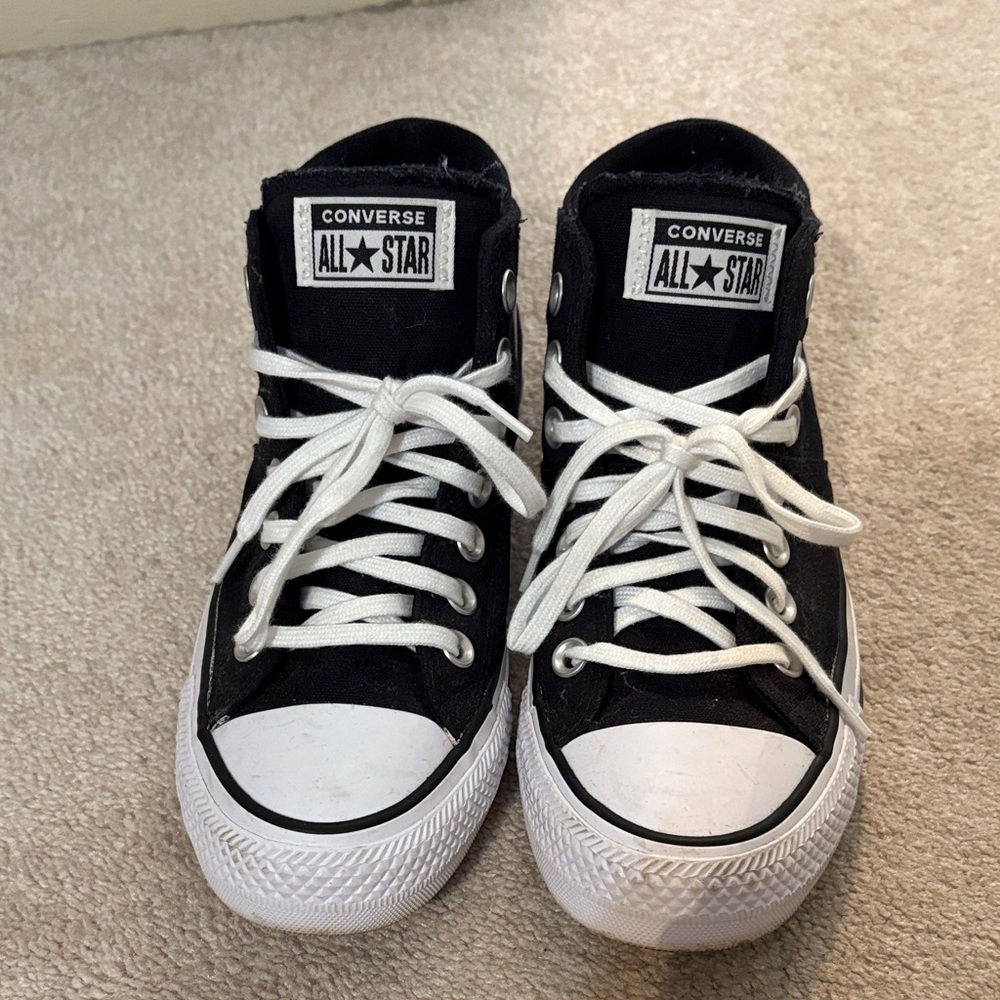 Converse Kids Black and White High-Top Sneakers